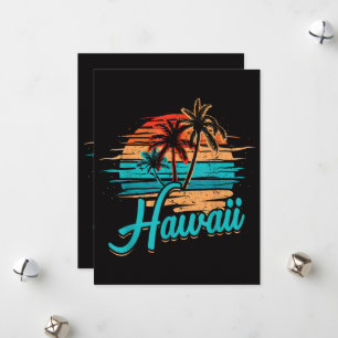Hawaiian Island Tropical Hawaii Vacation Holiday Card