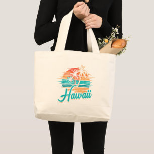Hawaiian Island Tropical Hawaii Vacation Large Tote Bag