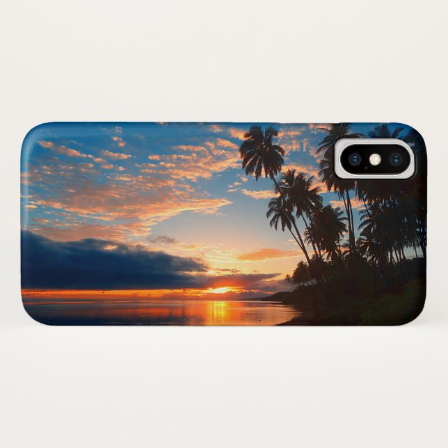Hawaiian Island Tropical Sunset Case-Mate iPhone Case (Back (Horizontal))