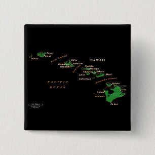 Hawaiian Islands Button