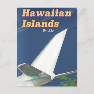 Hawaiian Islands commercial travel poster Postcard