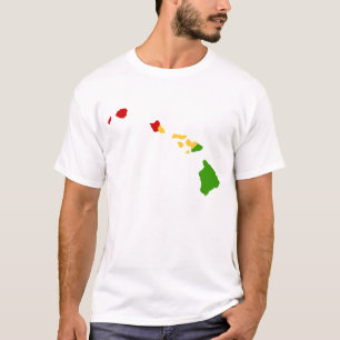 Hawaiian Islands  Reggae colours shirt