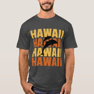 Hawaiian Islands Surf Style Dolphin Watching desig T-Shirt