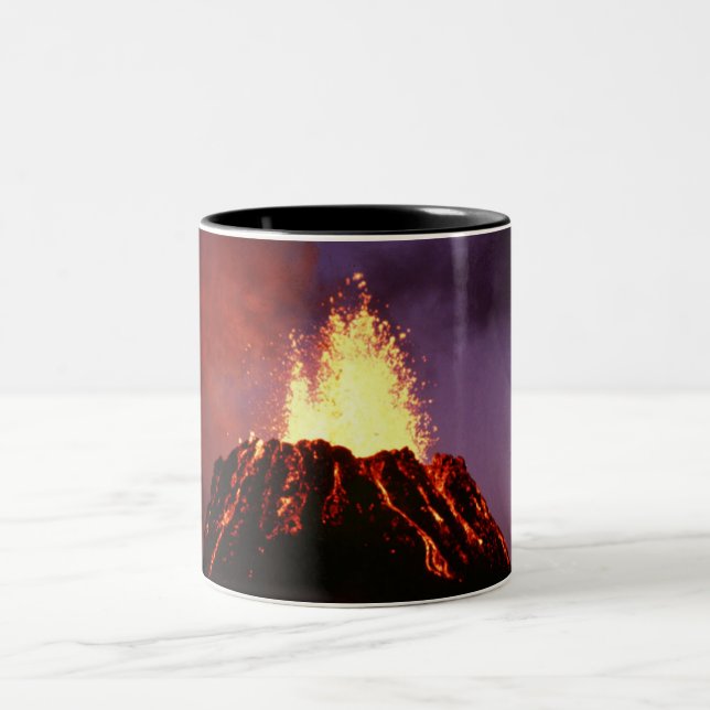 Hawaiian Islands Volcano Two-Tone Coffee Mug (Center)