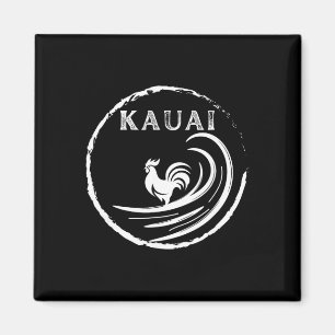 Hawaiian Kauai Rooster, Chicken, Trutle And Coffee Magnet