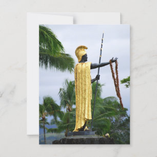 Hawaiian King Kamehameha Statue, Side View Postcard