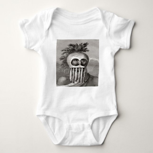 Hawaiian Koa Warrior Baby Bodysuit (Front)