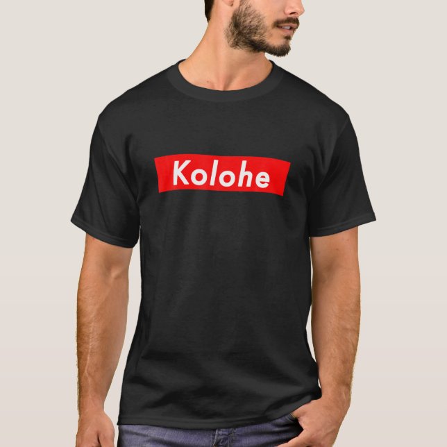 Hawaiian Kolohe Rascal Red Rectangle T Shirt (Front)