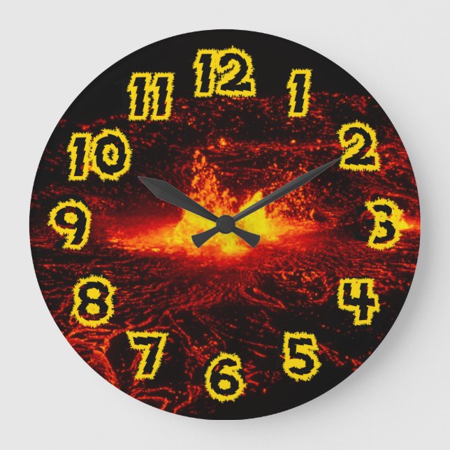 Hawaiian Lava Flow Large Clock (Front)