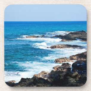 Hawaiian Lava Ocean Coast Line Hawaii Waves Coaster