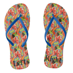 Hawaiian Leaves, MAtisse Style Thongs