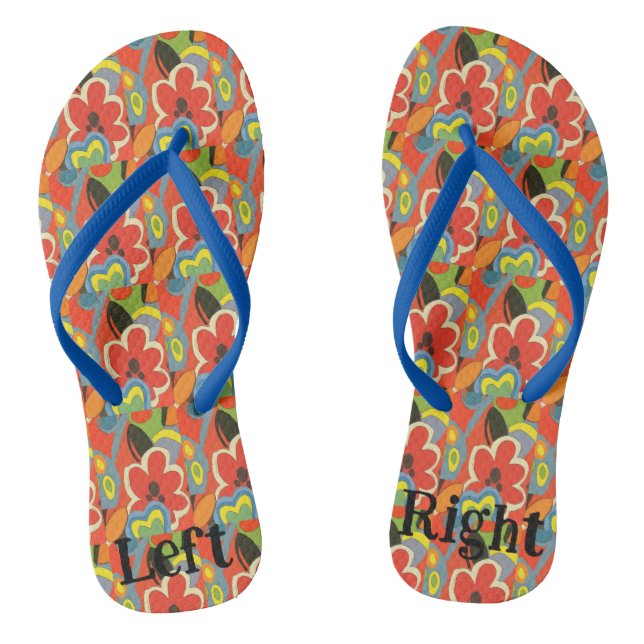 Hawaiian Leaves, MAtisse Style Thongs (Footbed)