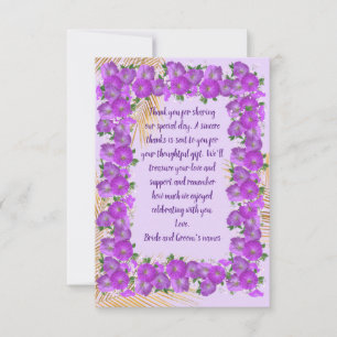 Hawaiian Lei Wedding Thank You Card
