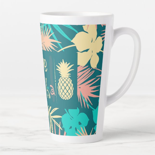 Hawaiian Live Aloha  Latte Mug (Right)