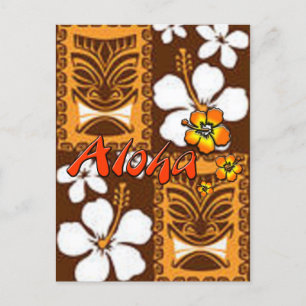 Hawaiian Luau Announcement Postcard