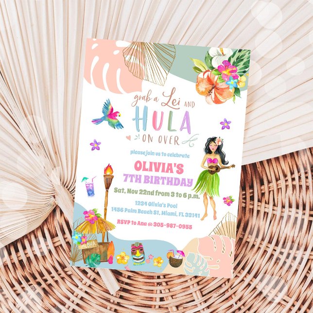 Hawaiian Luau Birthday Invitation (Creator Uploaded)