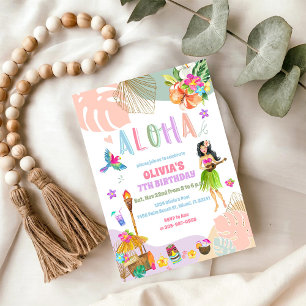 Hawaiian Luau Birthday Invitation