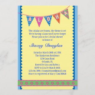 Hawaiian Luau Bridal Shower Invitation