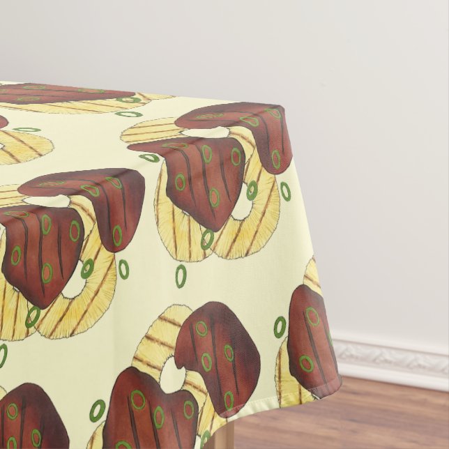 Hawaiian Luau Huli Huli Chicken Pineapple Party Tablecloth (In Situ)