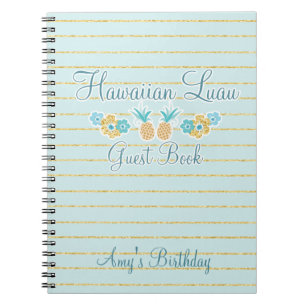 Hawaiian Luau Party Guest Book