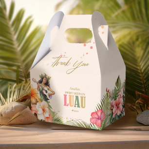Hawaiian Luau Sweet 16 Thank You ID1092 Favour Box