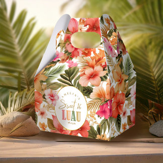 Hawaiian Luau Sweet Sixteen Floral Pattern ID1092 Favour Box