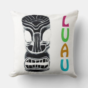 Hawaiian Luau Tiki Party Mask Cushion