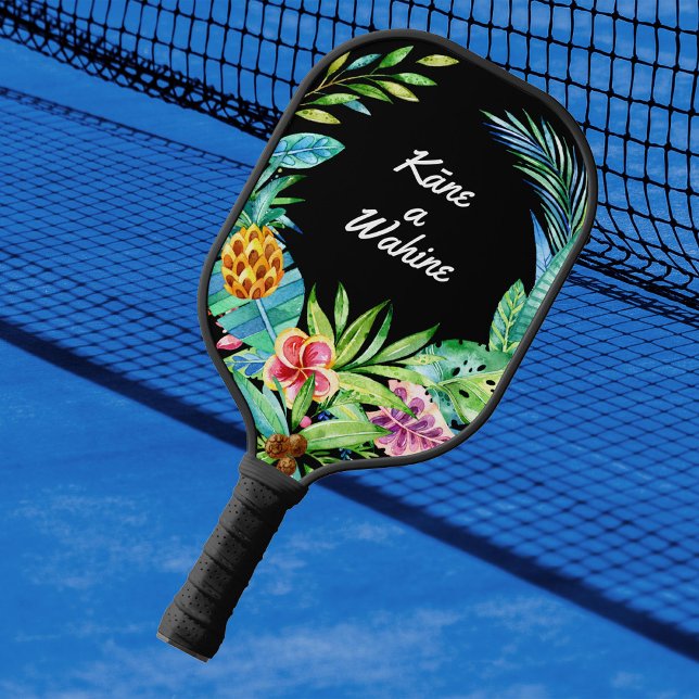Hawaiian Luau Tropical Wedding Newlyweds Pickleball Paddle (Creator Uploaded)