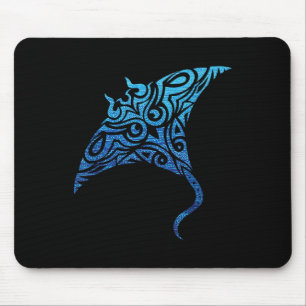 Hawaiian Manta Ray Tribal Polynesian Tattoo Pacifi Mouse Pad