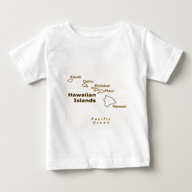Hawaiian Map baby tees (Front)