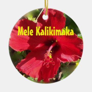 Hawaiian Mele Kalikimaka Ceramic Tree Decoration