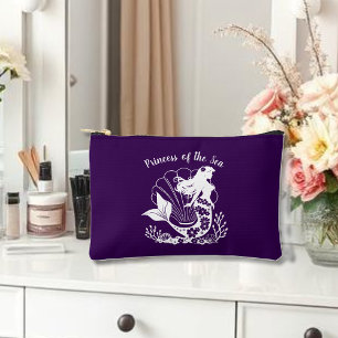 Hawaiian Mermaid Princess of the Sea Purple Accessory Pouch