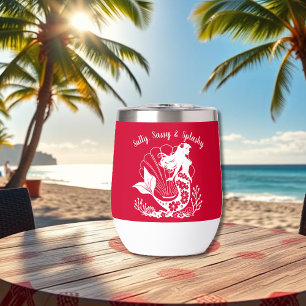 Hawaiian Mermaid-Salty Sassy & Splashy-Cherry Red