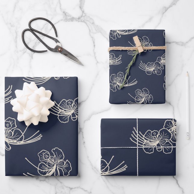 Hawaiian Modern Ohai aliii Wrapping Paper Sheet (Front)
