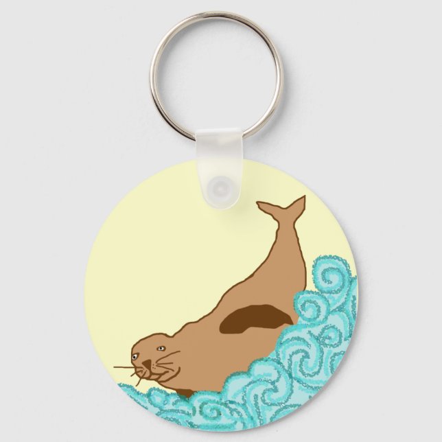 Hawaiian Monk Seal key chain (Front)