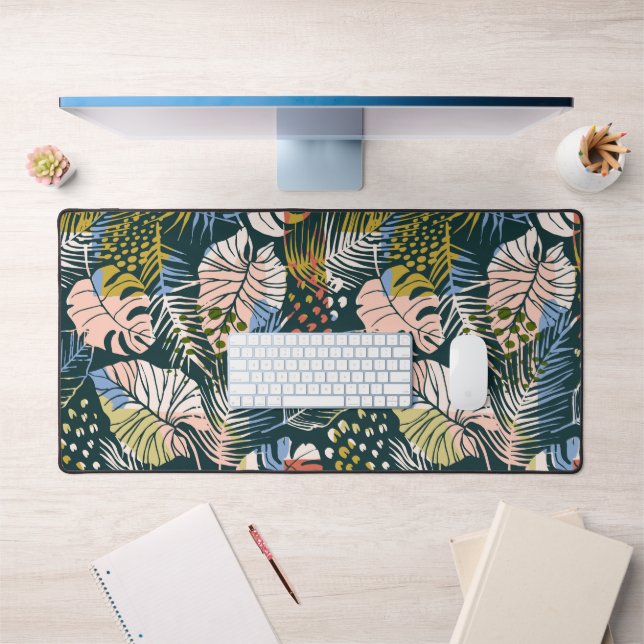 Hawaiian Monstera Jungle Desk Mat (Office 1)