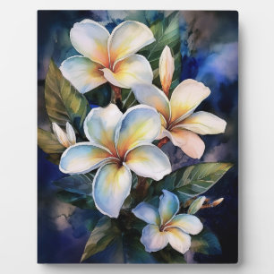 Hawaiian Moonlight Plumeria Plaque