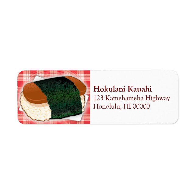 Hawaiian Musubi Label Return Address Label (Front)