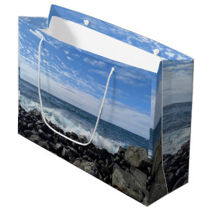 Hawaiian Natural Landscape Photo Tissue Paper Large Gift Bag