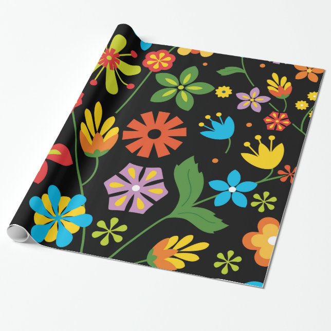 Hawaiian Night Wrapping Paper (Unrolled)