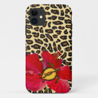 Hawaiian Oahu Honu and Golden Leopard Print
