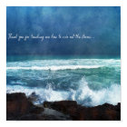 Hawaiian Ocean Quote Waves Aqua Teal Blue Surf