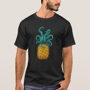 Hawaiian Octopus Pineapple Aloha Beach Hawaii Summ T-Shirt
