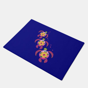 Hawaiian Ohana Honu Sea Turtles Doormat