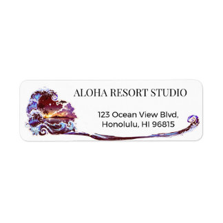 Hawaiian Orange - Reply Address Return Address Label