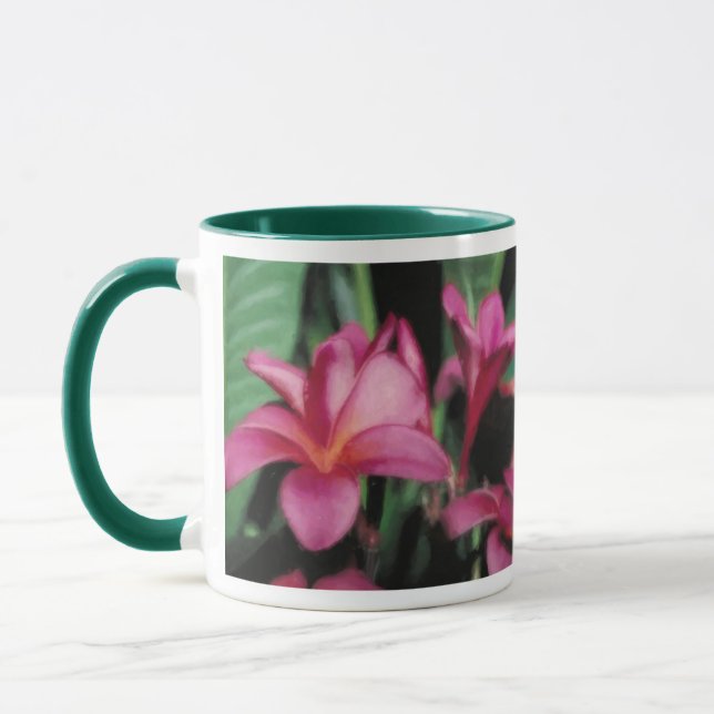 Hawaiian Orchid & Plumeria Mugs (Left)