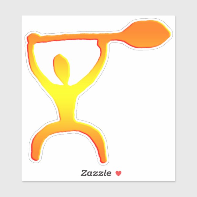 Hawaiian Paddle Man Petroglyph (Sheet)