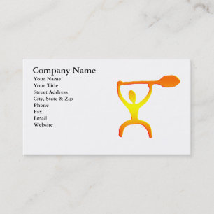Hawaiian Paddle Man Petroglyph - Business Card