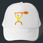 Hawaiian Paddle Man Petroglyph - Hat<br><div class="desc">Hawaiian Paddle Man Petroglyph. This design is based on the ancient "Paddle Man" petroglyph found throughout the islands of Hawaii.</div>