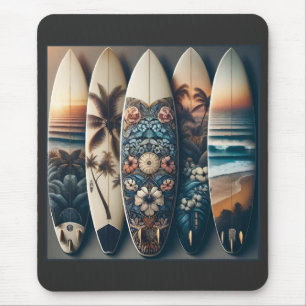 Hawaiian Painted Surfboards Mouse Pad